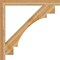 Ekena Millwork Merced Block Rough Sawn Bracket, Western Red Cedar, 4"W x 48"D x 48"H BKT04X48X48MRC05RWR - alternate 4